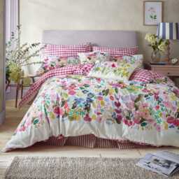 Bluebellgray Flora Duvet Set, King, Cerise