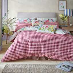 Bluebellgray Flora Duvet Set, King, Cerise - thumbnail 2
