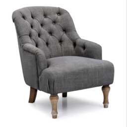 Casa Rosa Fabric Accent Chair, Antheia Charcoal - thumbnail 2
