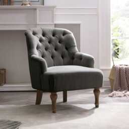 Casa Rosa Fabric Accent Chair, Antheia Charcoal