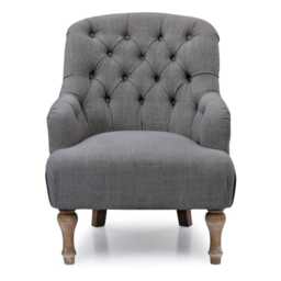 Casa Rosa Fabric Accent Chair, Antheia Charcoal - thumbnail 3