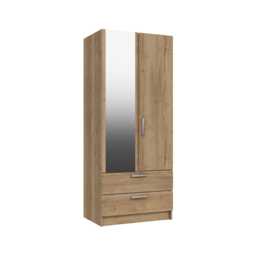 Casa Lisbon Double Wardrobe with Drawers & Mirror - thumbnail 2