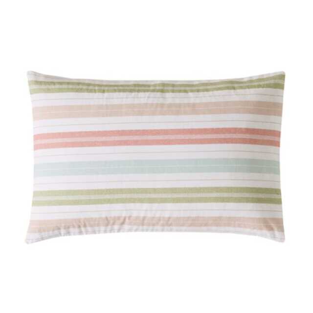 Laura Ashley Sophie Stripe Pillowcase Pair, White - image 1