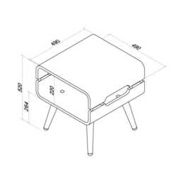 Jual Havana Side Table, Walnut - thumbnail 2