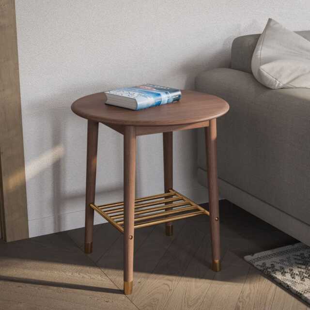 Casa Rise Side Table, Walnut