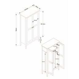 Casa Carla 2 Door Wardrobe, Midnight Blue - thumbnail 3