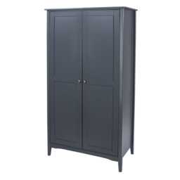 Casa Carla 2 Door Wardrobe, Midnight Blue - thumbnail 1