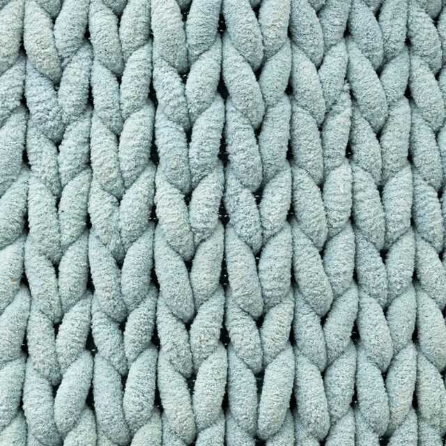 5five Chunky Knit Bath Mat, Medium, Arctic Blue - image 1