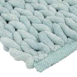 5five Chunky Knit Bath Mat, Medium, Arctic Blue - thumbnail 3