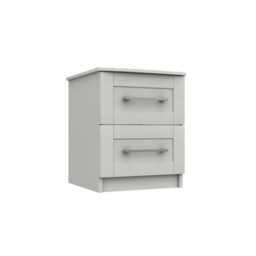 Casa Madrid 2 Drawer Bedside Cabinet, Grey - thumbnail 1