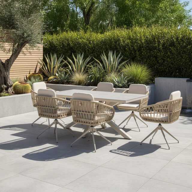 Casa Oasis Garden Rectangular Dining Set, 4 Seater - image 1