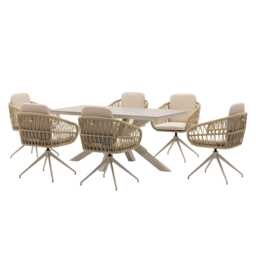 Casa Oasis Garden Rectangular Dining Set, 4 Seater - thumbnail 2