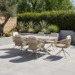 Casa Oasis Garden Rectangular Dining Set, 4 Seater - thumbnail 1