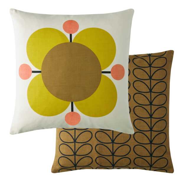 Orla Kiely Atomic Flower Cushion, 45x45cm, Primrose - image 1