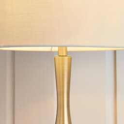 Endon Piccadily Touch Table Lamp, Soft Brass - thumbnail 2