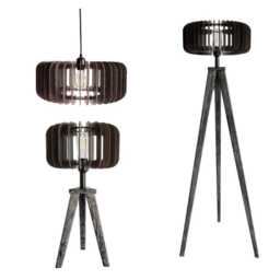 Casa Austin Tripod Table Lamp, Black - thumbnail 2