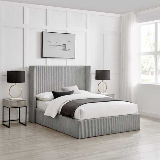 Casa Nigella Ottoman Bed Frame, King Size, Grey - image 1