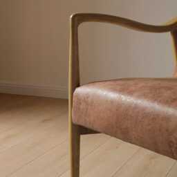 Casa Teri Leather Accent Chair, Tan Vintage Leather - thumbnail 3