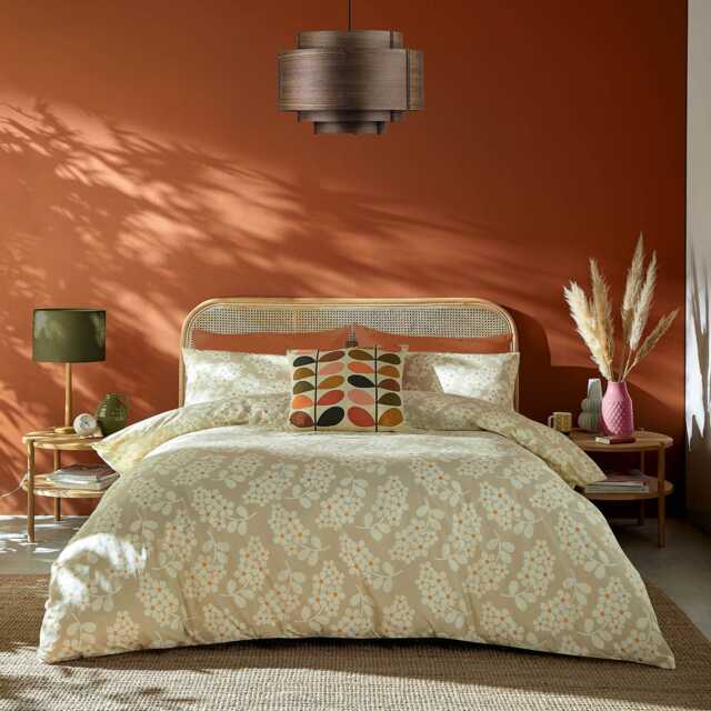 Orla Kiely Wisteria Duvet Set, Super King, Taupe - image 1