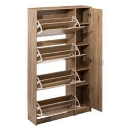 5five 4 Drawer Shoe Storage Unit with Mirror, Beige - thumbnail 2