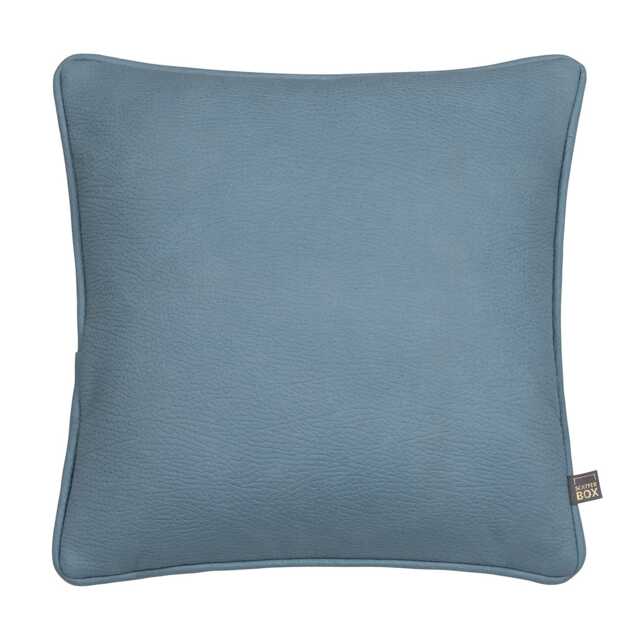 Scatter Box Chloe Vegan Leather Cushion, Blue - image 1