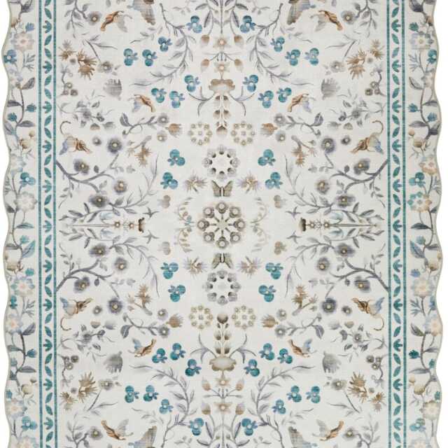 Frith Rugs Kaydon Washable Woven Rug, 230cm x 160cm, Blue Floral - image 1