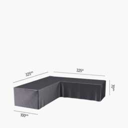 Aerocover Weather Resistant Outdoor Corner Sofa Cover, L-Shape, 325x325x100x70cm