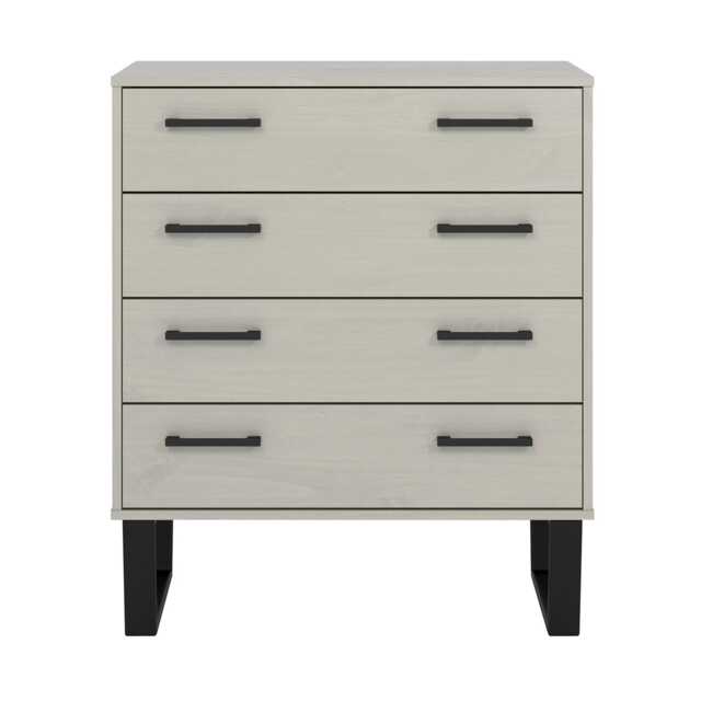 Casa Taylor 4 Drawer Chest of Drawers, Grey - image 1