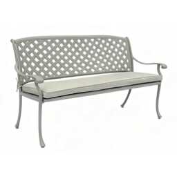 Casa Venice Aluminium Garden Bench, 2 Seater, Stone - thumbnail 2