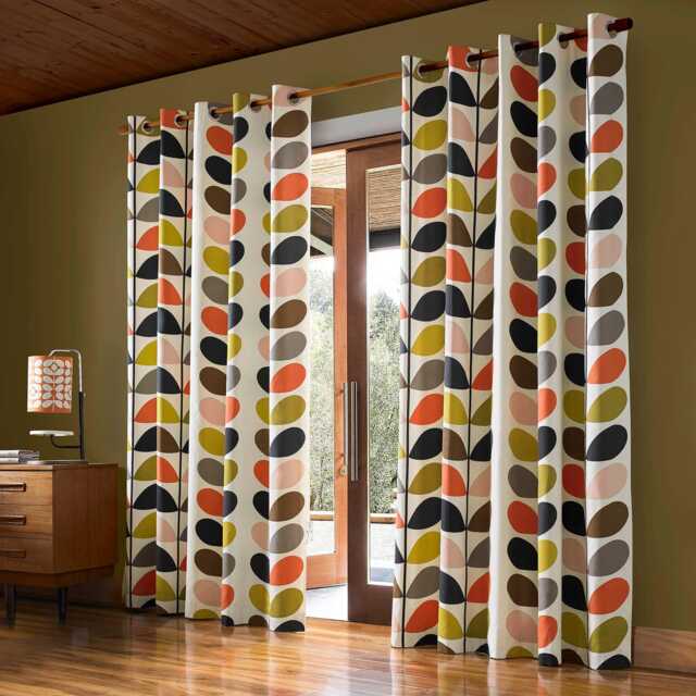 Orla Kiely Multi Stem Curtains, 117 x 229cm, Multi - image 1