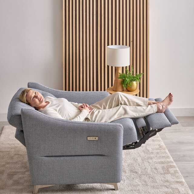 Casa Nimbus Fabric Power Recliner Cuddler with Headrest & Lumbar - image 1