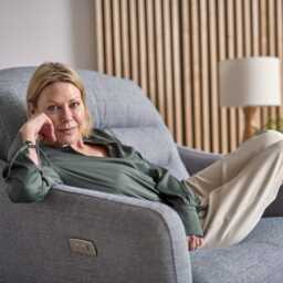 Casa Nimbus Fabric Power Recliner Cuddler with Headrest & Lumbar - thumbnail 4