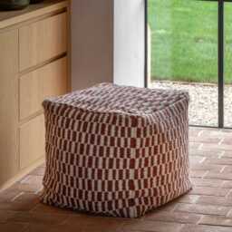 Rauma Wool Woven Pouffe, Nutmeg - thumbnail 2
