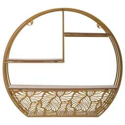 Atmosphera Round Wall Shelf, Gold - thumbnail 1