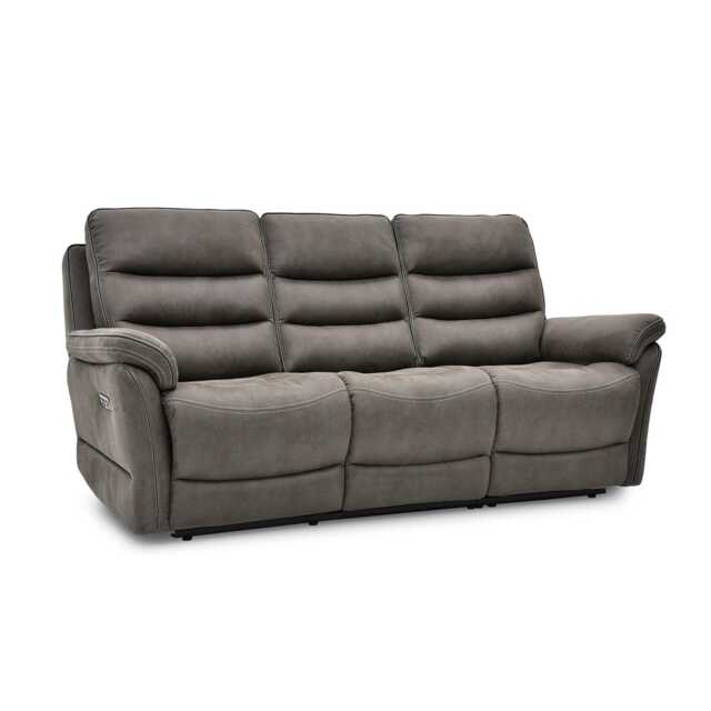 La-Z-Boy Anderson 3 Seater Fabric Power Recliner Sofa with Head Tilt, Alatra Charcoal - image 1
