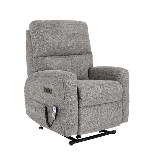 Celebrity Southwell Lift & Rise Power Fabric Recliner Armchair, Hessian Steel - image 1
