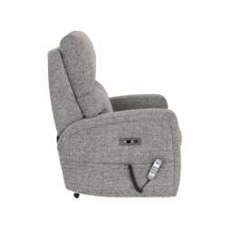 Celebrity Southwell Lift & Rise Power Fabric Recliner Armchair, Hessian Steel - thumbnail 4