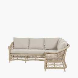 Pacific Lifestyle Pattaya Wicker Garden Corner Sofa Set, 8 Seater, Soft Sand - thumbnail 3