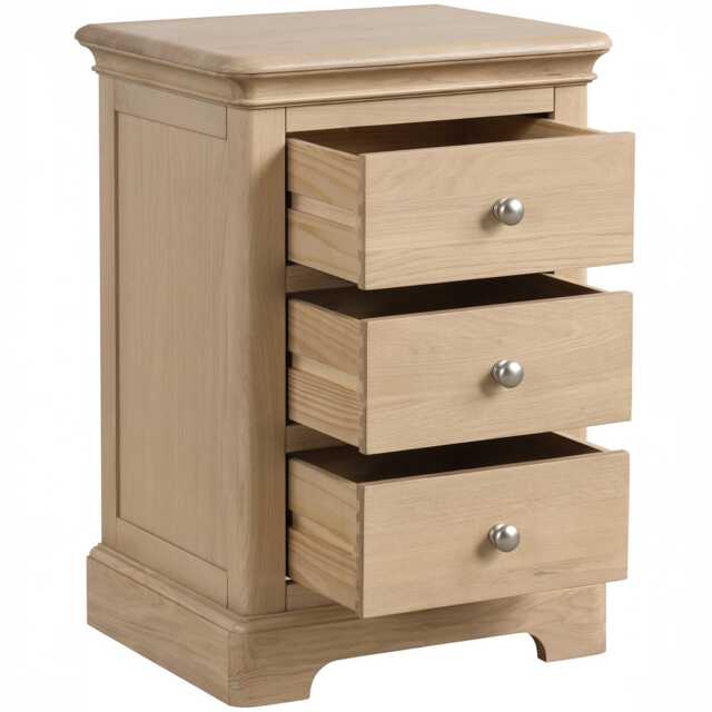 Casa Linden 3 Drawer Bedside Cabinet - image 1