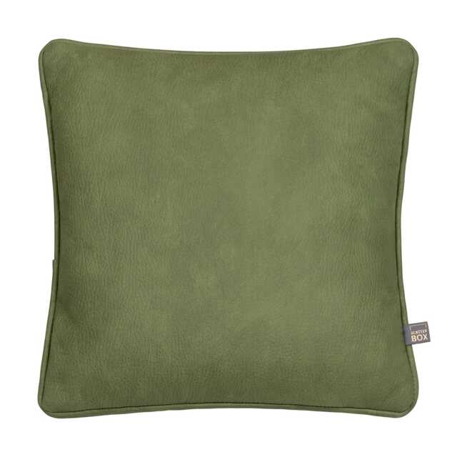 Scatter Box Chloe Vegan Leather Large Cushion, Olive - image 1