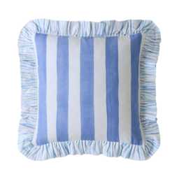 Bluebellgray Sunday Stripe Microfibre Cushion, Blue - thumbnail 1