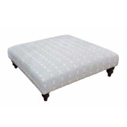 Casa Ashton Fabric Footstool, Jace Linen - thumbnail 2
