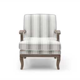 Casa Clara Fabric Accent Chair, Textured Linen Stripe - thumbnail 2