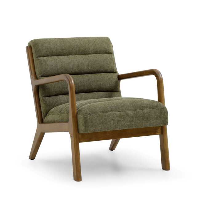 Casa Danna Fabric Accent Chair, Thetis Olive Chenille - image 1