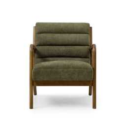 Casa Danna Fabric Accent Chair, Thetis Olive Chenille - thumbnail 2