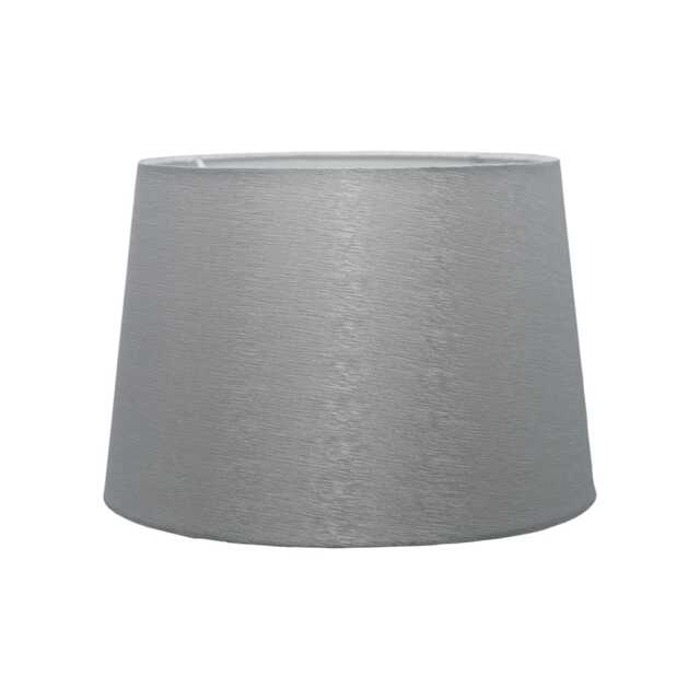 Casa Empire Cylinder Lamp Shade, 35cm, Faux Silk, Grey