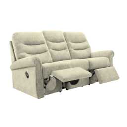 G Plan Holmes 3 Seater Fabric Manual Recliner Sofa, Coral Multi - thumbnail 2