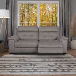 Casa Billy 2.5 Seater Fabric Power Recliner Sofa, Silver Grey - thumbnail 4