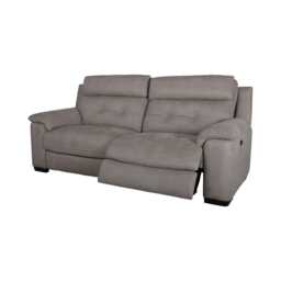 Casa Billy 2.5 Seater Fabric Power Recliner Sofa, Silver Grey - thumbnail 2