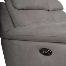 Casa Billy 2.5 Seater Fabric Power Recliner Sofa, Silver Grey - thumbnail 3